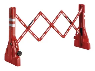 schaarhek,HxB 1100x0-2200mm,rood/wit,PVC,rood/wit - 1