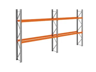 palletstelling,basis+1xaanbouw,HxBxD 3360x5700x750mm,vakl. 3000kg - 1