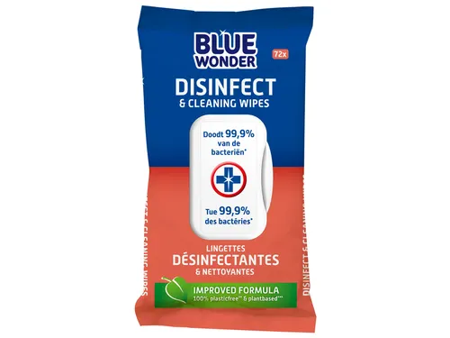 Desinfectiereinigerdoekjes Blue Wonder 72stuks