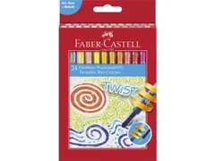 Waskrijt Faber-Castell draaibaar 24 stuks