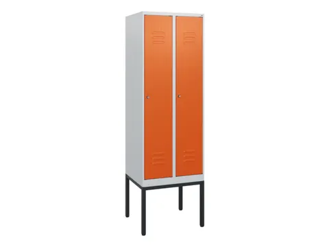 locker,HxBxD 1950x600x500mm,2vak,vak B 300mm,cil.-slot,voetonderstel
