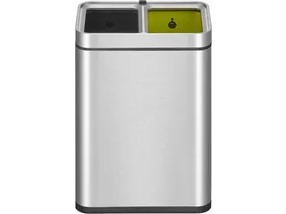 Afvalbak EKO Laguna Slim met inwerpopening 2x10 liter RVS - 1