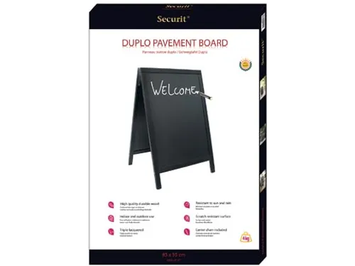 Securit Stoepbord Sandwich Ft 70x120 cm, Zwart