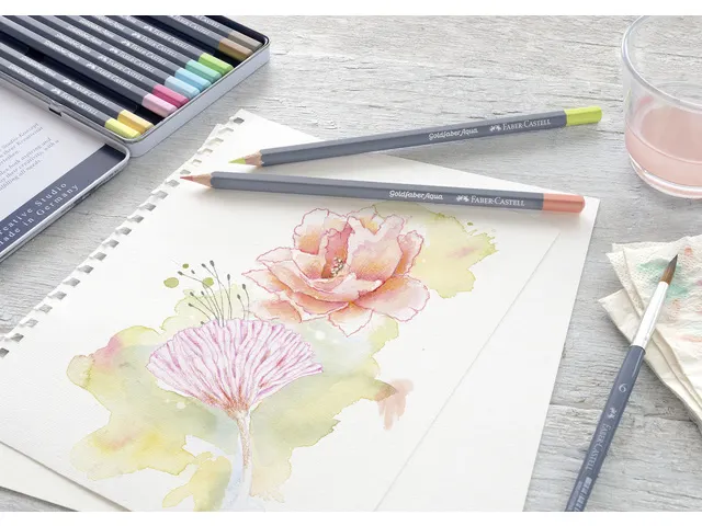 Aquarelpotlood Goldfaber blik a 36st. Pastel + standaard kleuren