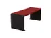 Banc sans dossier L1200mm 3 lattes chêne acajou/RAL9005