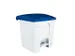 Contitop,afvalbak met pedaal 30L wit/blauw
