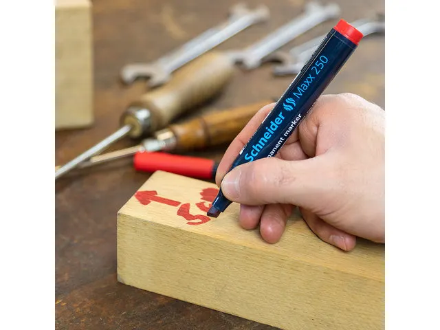 Marker Schneider Maxx 250 permanent beitelpunt blauw