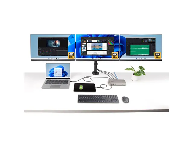Triple-Monitor USB4 Docking Station, 4K 60Hz HDMI of DisplayPort