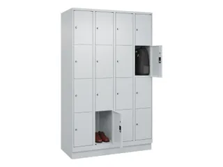 lockerkast,HxBxD 1950x1200x500mm,4x4vakken,vak B 300mm,cil.-slot - 1