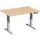 Elektrisch ihv bureau,HxBxD 630-1280x1200x800mm,blad beuken