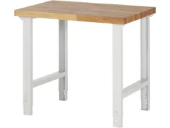 werkbank,HxBxD 790-1140x1000x700mm,beukblad,geolied,draagverm. 750kg