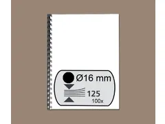 Bindrug GBC 16mm 21-rings A4 zwart 100stuks