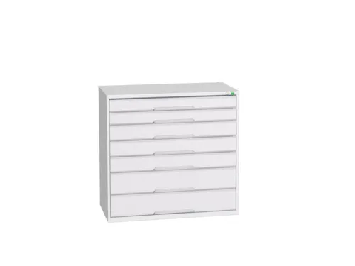 ladekast HxBxD 1000x1050x550mm 7laden romp RAL7035 front RAL7035