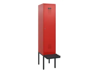 locker met bank,HxBxD 1950x400x815mm,1vak,vak B 400mm,cilinderslot - 2