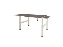 Dextro Slinger Duo zit/sta Bureau 180cm frame Wit blad Logan Eik
