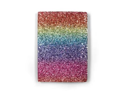Notitieboek Paperclip Rainbow A5 lijn 96 vel 100gr glitter
