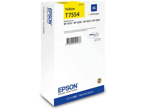 C13T75544N EPSON WF Inkt geel XL 4000 pagina's 39ml