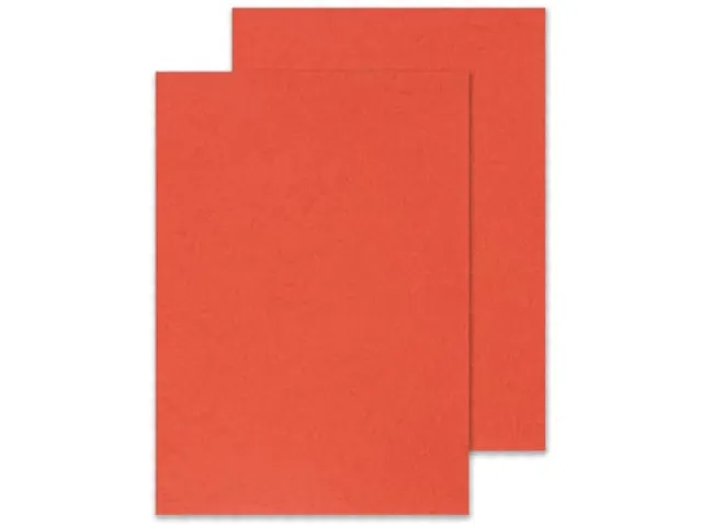Dekblad A4 Rood Lederlook 250 Grams Pak 100 Stuks