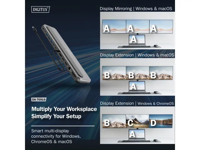 DIGITUS USB-C 8K-dockingstation 12 poorten