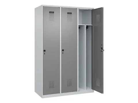 locker voor scheiding van kleding,HxBxD 1850x1200x500mm,3vak