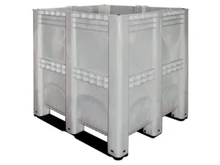 Mega-Stapelcontainer Pe 1250x1300x1150mm 1400 liter Gesloten Grijs - 1