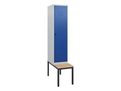 locker met bank,HxBxD 1950x400x815mm,1vak,vak B 400mm,draaigrendel