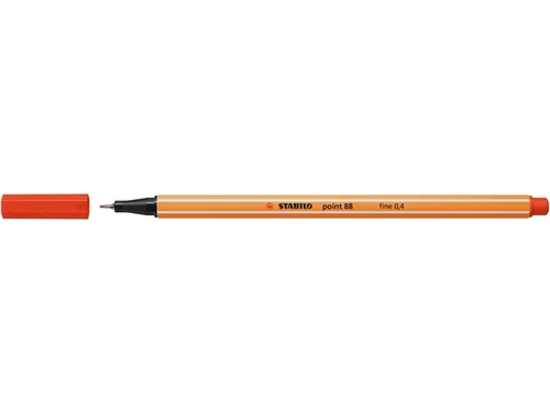 Fineliner STABILO point 88/40 rood 0.4mm