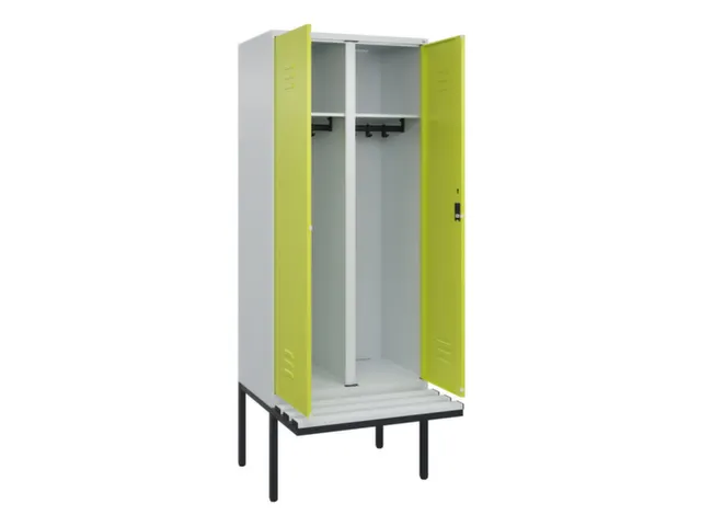 locker voor scheiding van kleding,HxBxD 2120x800x815mm,2vak