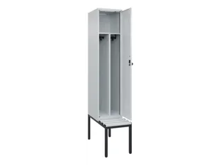 locker met bank,voor scheiding van kleding,HxBxD 2120x400x815mm,1vak - 1