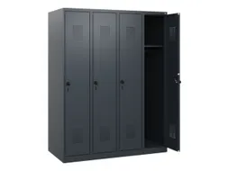 schoollocker,HxBxD 1530x1200x500mm,4vak,vak B 300mm,draaigrendel