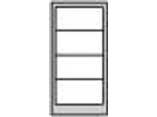 ladekast HxBxD 900x500x500mm 4laden slot RAL7035 front RAL6011 - 3