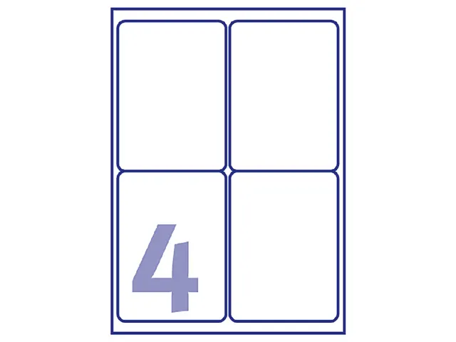 Adresetiket Avery J8169-10 99.1x139mm Inkjet Wit 40 stuks