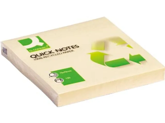 Quick Notes Recycled Memoblaadjes 76x76mm 100 Vel Geel