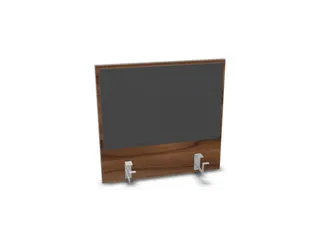 opzetpaneel bureau aanbouw achter NP-tiepolo nut antraciet 600mm - 1