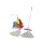 OUTLET dweilwagenset,emmer 2x17l ROOD/BLAUW,mophouder,mopwringer,10mop