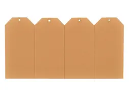 Verzendlabel 60x120mm Chamois Versterkt Oogje