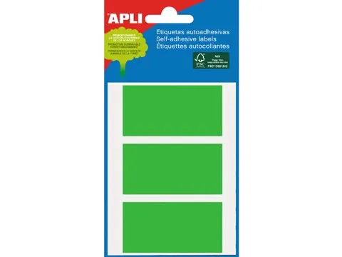 Apli Gekleurde Etiketten 34x67mm Groen