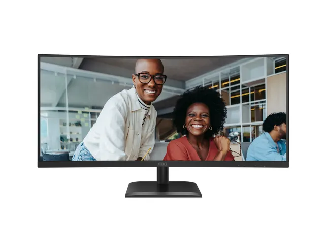 AOC E4 CU34E4CV 34 Inch Monitor UltraWide Quad HD LCD Zwart