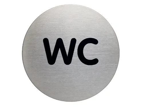 Infobord Pictogram Durable 4907 Wc Rond 83mm rvs