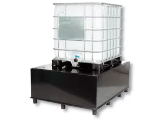 Opvangbak Hdpe 655x1345x1720mm V. 1x1000l M. Poten Geperf. Pe Plaat - 1