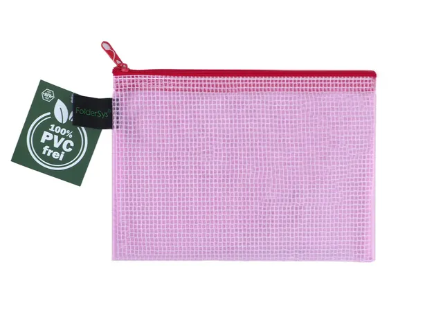 Trousse Foldersys A6 EVA sans PVC rouge transparent