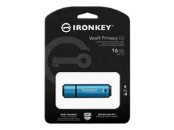 Kingston Technology IronKey Vault Privacy 50 USB Stick 16gb Blauw