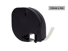 Labeltape Quantore 12267 12mmx4m zwart op transparant