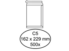 Envelop Akte C5 162x229mm Zelfklevend 100gr Wit Voordeelbundel