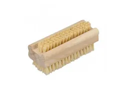 Nagelborstel Hout dubbel 9,5x3,6cm, per stuk