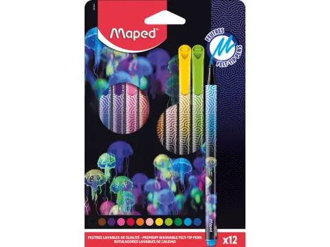 Viltstift Maped Deepsea Paradise set à 12 kleuren