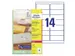 laseretiket Adres 99.1x38.1mm transparant 25 vel 14 etiketten per vel