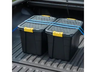 Robuuste Opbergbox 60 Liter Zwart Met Handgrepen - 2