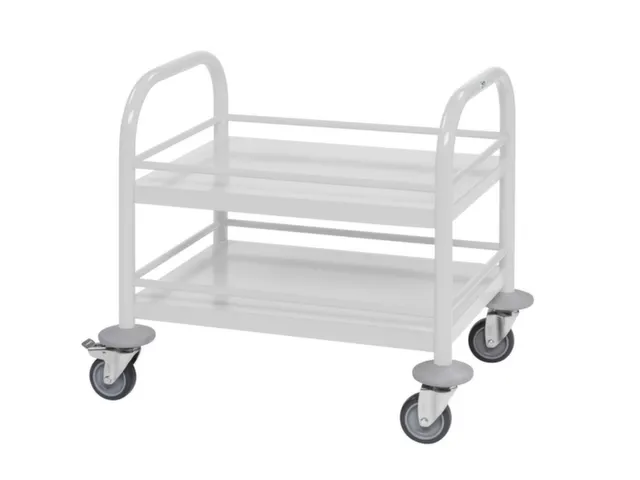 Serveerwagen,Draagverm. 80Kg,2Etage(S),Staaletage,Wit