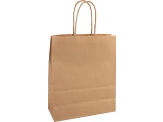 Papieren zak, ft 18 x 8 x 22 cm, bruin - 2